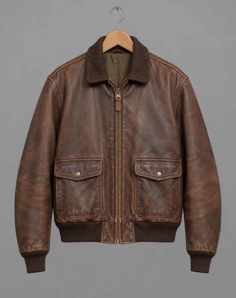 Worn-in Leather A-2 Bomber