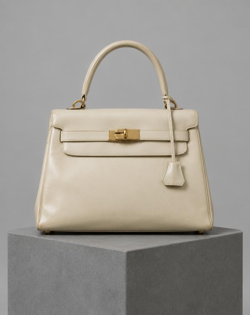 Cream Top-Handle Bag