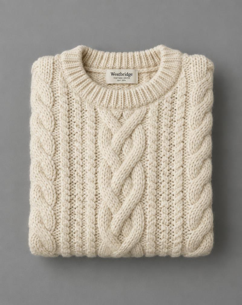 Cream Cable Knit Sweater